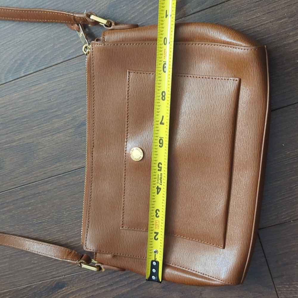 Lauren Ralph Lauren Brown Leather Crossbody/Shoulder Bag - Picture 13 of 15